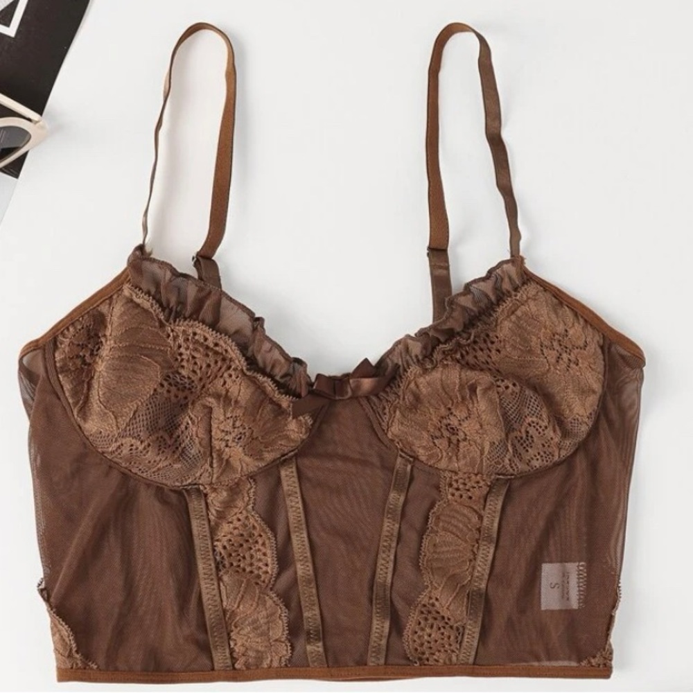 Crop Mesh Cami Top